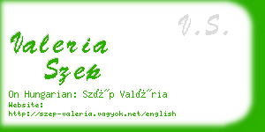 valeria szep business card